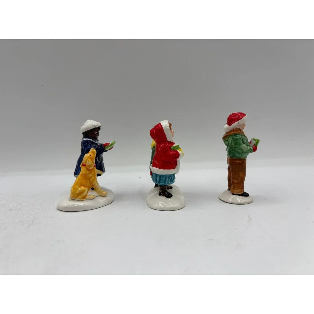 Department 56 1990 Original Snow Village Here We Come A'Caroling Set of 3 5161-6